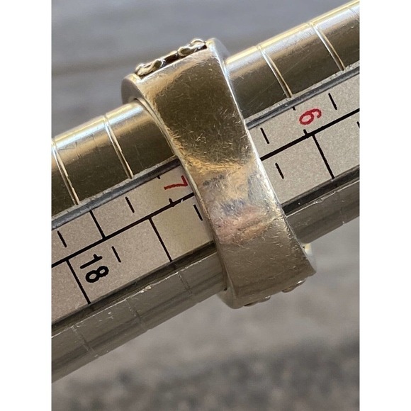 Silpada 925 Sterling Silver Ring “Uptown” Princess Cut Filigree Scroll CZ Size 7 - Picture 9 of 9